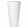 Set 2 ghivece de flori, Matuba Slim, rotunde, inalte, 40x78 cm, alb, Prosperplast