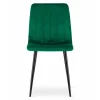 Set 4 scaune bucatarie/living, Artool, Lava, catifea verde, picioare metal negru, 43x51x90 cm