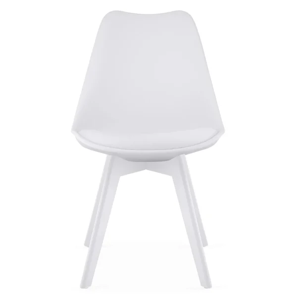 Set 4 scaune bucatarie/living, Artool, Mark, PP alb, picioare albe, 49x43x82 cm