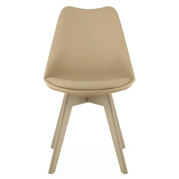 Set 4 scaune bucatarie/living, Artool, Mark, PP bej, picioare bej, 49x43x82 cm