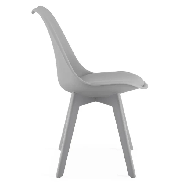 Set 4 scaune bucatarie/living, Artool, Mark, PP gri, picioare gri, 49x43x82 cm