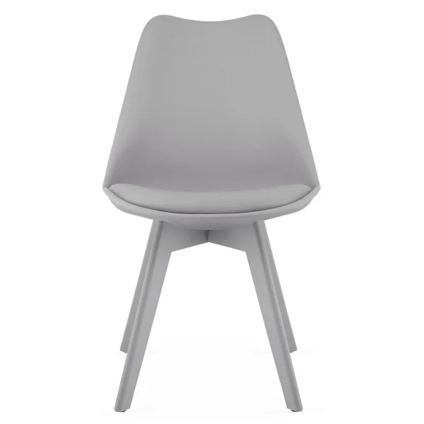 Set 4 scaune bucatarie/living, Artool, Mark, PP gri, picioare gri, 49x43x82 cm