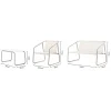 Set mobilier gradina/terasa, bej, otel, textil, 1 masa, 2 scaune, 1 canapea, Soffi