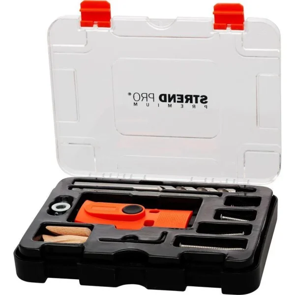 Set pentru dulgheri cu imbinari, dibluri, burghie, suruburi, cuie, opritor adancime, 55 piese