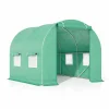 Solar de gradina, dimensiune 200x200x200cm, folie verde PE cu plasa 140g/mp UV, 1 usa, 4 ferestre, teava otel galvanizat de 19mm