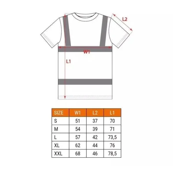 Tricou de lucru, reflectorizant, galben, model Visibility, marimea L/52