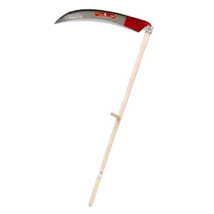 Coasa cu coada de lemn, lama forjata, batuta, inel fixare, 700 mm, Strend Pro