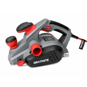 Rindea electrica, compacta, pentru rindeluit usi, parchet si lemn, 850 W, 82 mm / 3 mm, 16500 rpm, Graphite