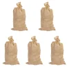 Set 5 saci iuta naturala cu snur, 100x110 cm, max 60 kg, depozitat si transportat cartofi, ceapa, legume si fructe din gradina, biodegradabil si ecologic