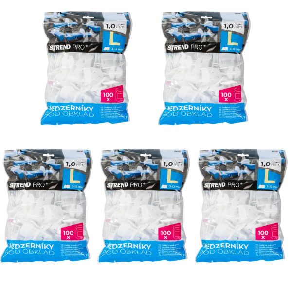 Set 500 distantiere/cleme/clipsuri pentru nivelare si aliniere a placilor ceramice, 1 mm, Strend Pro