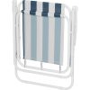 Scaun pliabil gradina, camping, pescuit, model dungi, albastru, alb, 53x55x73 cm, Strend Pro