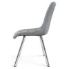 Scaun bucatarie/living, Artool, Cieza, catifea gri deschis, picioare metal argintiu, 49x60x87 cm