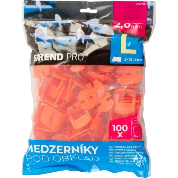 Set 500 distantiere/cleme/clipsuri pentru nivelare si aliniere a placilor ceramice, 2 mm, Strend Pro