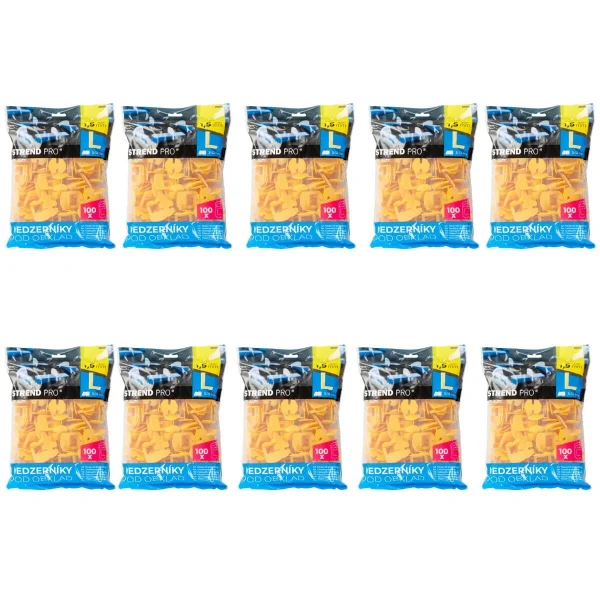 Set 1000 distantiere/cleme/clipsuri pentru nivelare si aliniere a placilor ceramice, 1.5 mm, Strend Pro