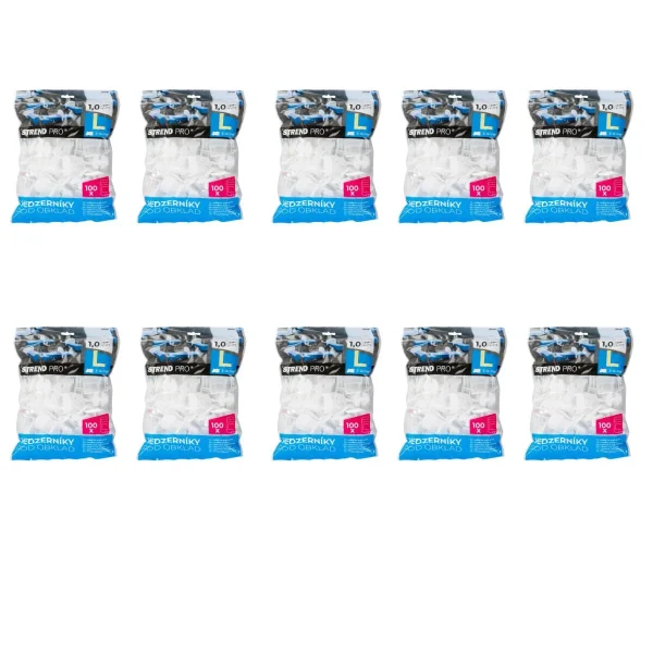 Set 1000 distantiere/cleme/clipsuri pentru nivelare si aliniere a placilor ceramice, 1 mm, Strend Pro