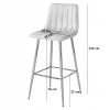 Scaun de bucatarie/bar, Artool, Pozza, catifea maro, picioare metal auriu, 43x49x102 cm