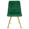 Scaun bucatarie/living, Artool, Cieza, catifea verde, picioare metal auriu, 49x60x87 cm