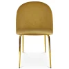 Scaun bucatarie/living, Artool, Inca, catifea galben curry, picioare metal auriu, 49x55x78 cm