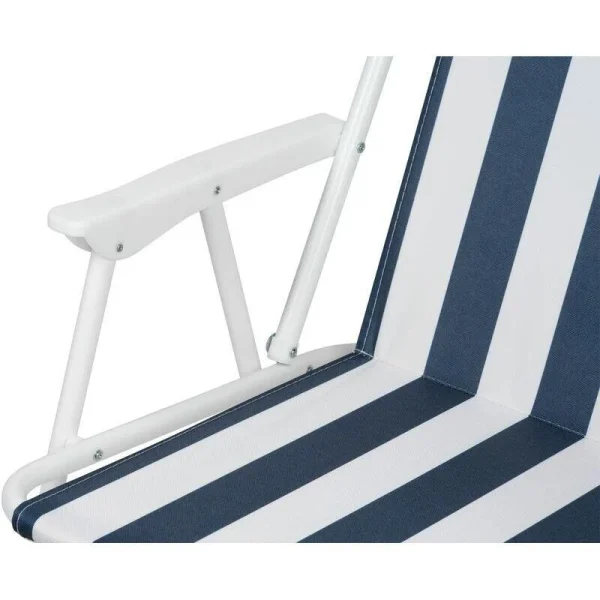 Scaun pliabil gradina, camping, pescuit, model dungi, albastru, alb, 53x55x73 cm, Strend Pro