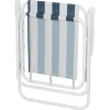 Scaun pliabil gradina, camping, pescuit, model dungi, albastru, alb, 53x55x73 cm, Strend Pro