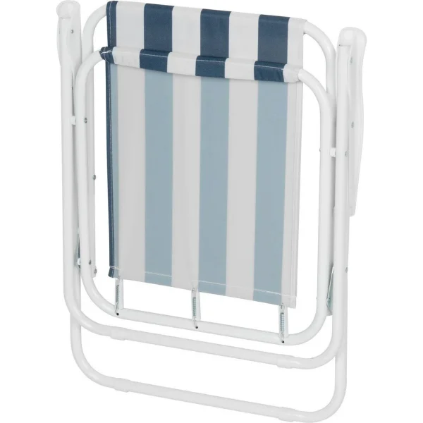 Scaun pliabil gradina, camping, pescuit, model dungi, albastru, alb, 53x55x73 cm, Strend Pro