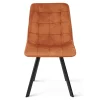 Scaun bucatarie/living, Artool, Cieza, catifea aramie, picioare metal negru, 49x60x87 cm