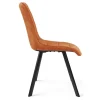 Scaun bucatarie/living, Artool, Cieza, catifea aramie, picioare metal negru, 49x60x87 cm