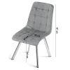 Scaun bucatarie/living, Artool, Cieza, catifea aramie, picioare metal negru, 49x60x87 cm