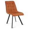 Scaun bucatarie/living, Artool, Cieza, catifea aramie, picioare metal negru, 49x60x87 cm
