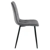 Scaun bucatarie/living, Artool, Libra, catifea gri inchis, picioare metal negru, 45x54x86.5 cm