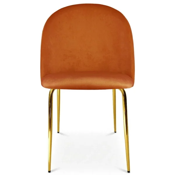 Scaun bucatarie/living, Artool, Inca, catifea aramie, picioare metal auriu, 49x55x78 cm