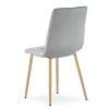 Scaun bucatarie/living, Artool, Libra, catifea gri deschis, picioare metal natur, 45x54x86.5 cm