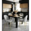 Scaun bucatarie/living, Artool, Inca, catifea gri deschis, picioare metal auriu, 49x55x78 cm