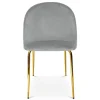Scaun bucatarie/living, Artool, Inca, catifea gri deschis, picioare metal auriu, 49x55x78 cm