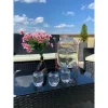 Set mobilier gradina/terasa, poliratan, maro cu perne crem, 1 masa, 2 fotolii, 1 canapea, Medi