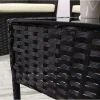 Set mobilier gradina/terasa, poliratan, maro cu perne crem, 1 masa, 2 fotolii, 1 canapea, Medi
