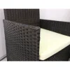 Set mobilier gradina/terasa, poliratan, maro cu perne crem, 1 masa, 2 fotolii, 1 canapea, Medi