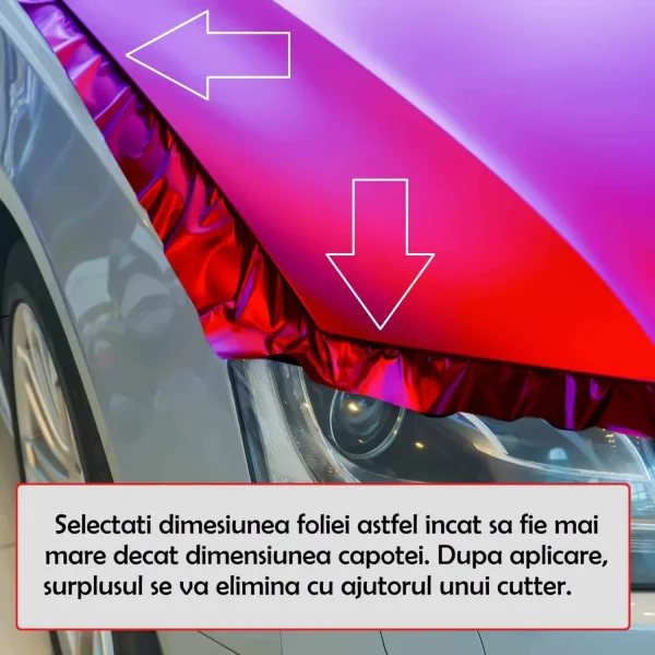 Folie Capota Auto "Hood Art" rezistenta la exterior, marime S (150 x 110cm) - Cod: AVX-CAPOTA-021S