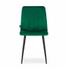 Scaun bucatarie/living, Artool, Lava, catifea verde, picioare metal negru, 43x51x90 cm