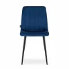 Scaun bucatarie/living, Artool, Lava, catifea bleumarin, picioare metal negru, 43x51x90 cm
