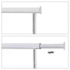 Suport mobil cu roti pentru haine, Songmics, reglabil, metal, argintiu, max 90 kg, 92x45.4x160 cm