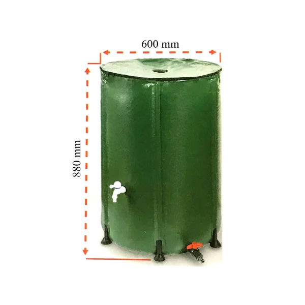 Rezervor pliabil pentru apa de ploaie, 250 L, cu robinet