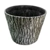 Ghiveci decorativ de gradina, model scoarta de copac, rezistent la intemperii, diametru 38 cm