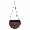 Ghiveci de flori suspendat, maro, 26x16 cm