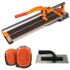 Masina de taiat gresie si faianta, aparat profesional, dispozitiv cu rulmenti, 80 cm, cu genunchiere si gletiera cu zimti, Richmann Exclusive