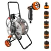 Furtun de gradina cu carucior, 6 straturi, antirasucire, pistol de stropit, accesorii, 1/2", 50 m, NEO