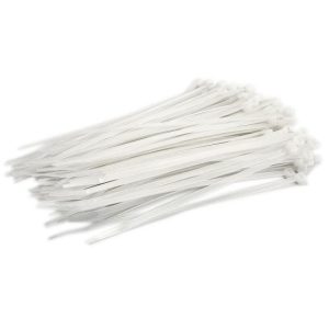 Coliere (fasete) plastic albe 3.6x200 mm
