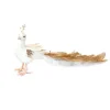 Decoratiune Craciun, Paun, auriu, 34x12x15 cm