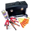 Trusa 14 scule pentru electrician 1000V + geanta din piele transport si depozitare, Richmann Exclusive