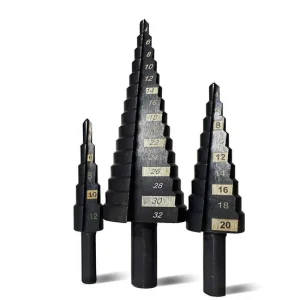 Burghie pentru metal, in trepte, nitrura de titan, set 3 buc, 4-12/20/32 mm, Richmann Exclusive